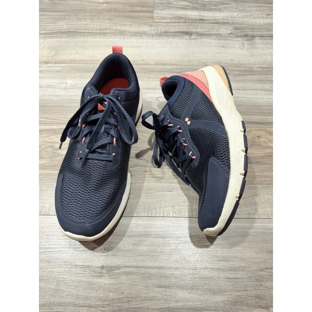 Ryka Womens Energize Navy Athletic and Training Shoes 8 Walking Sneakers